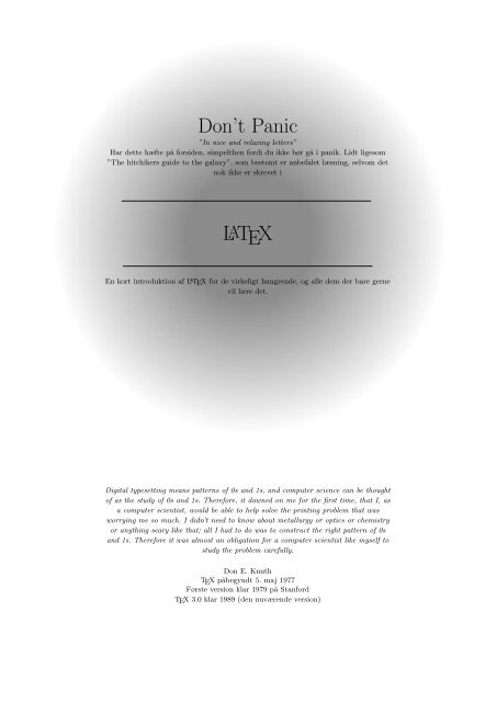 Don't Panic LATEX - Buskefjomp?