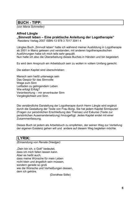 Prof. Dr. Randolph Ochsmann - Akademie für Logotherapie und ...