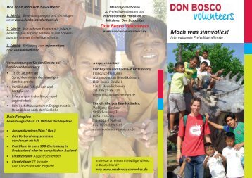 Mach was sinnvolles! - Don Bosco Mission