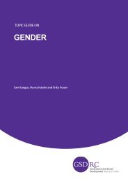 TOPIC GUIDE ON GENDER - GSDRC