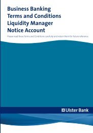 Business Banking Terms and Conditions Liquidity ... - Ulster Bank