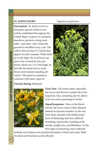 Poisonous Plants Booklet - Whatcom County