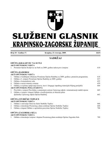 SADRÅ½AJ - Krapinsko-zagorska Å¾upanija