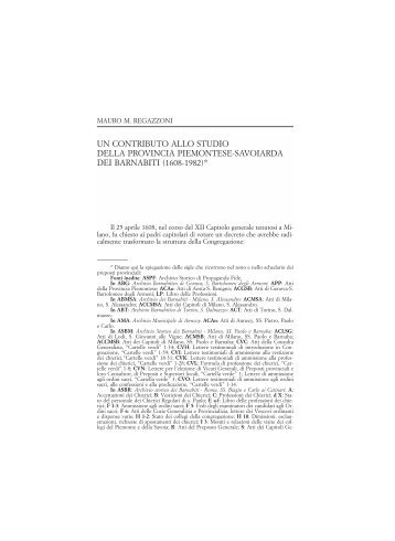 Regazzoni - Storicibarnabiti.it