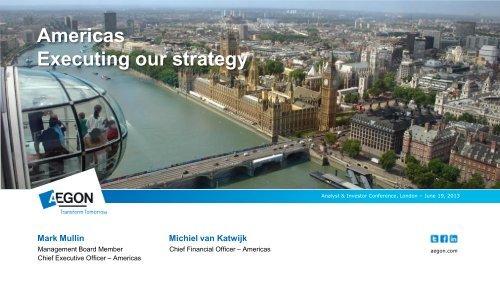 Aegon Americas: Executing our strategy