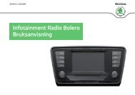 Infotainment Radio Bolero Bruksanvisning - Skoda Auto