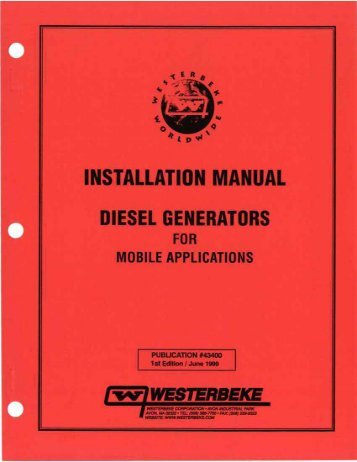 Installation Manual - Diesel Generators for Mobile ... - Westerbeke