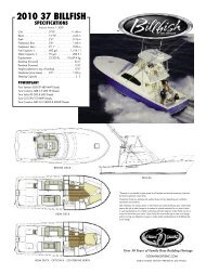 9419 - 37 Billfish Spec Sheet - Ocean Yachts Inc.