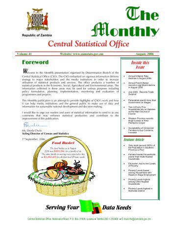 Vol 41 2006 The Monthly August.pdf - Central Statistical Office of ...