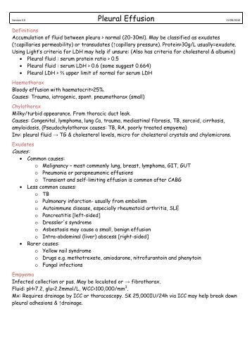 Pleural Effusion