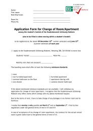 Application Form for Change of Room/Apartment - Studentenwerk ...