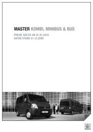 MASTER KOMBI, MINIBUS & BUS - Renault