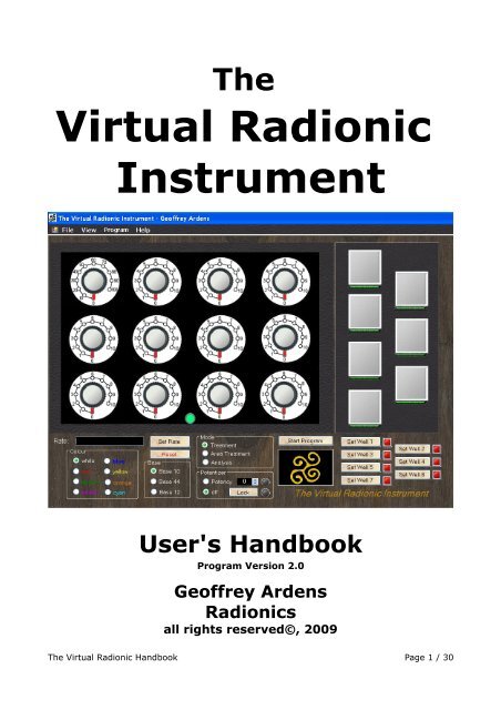 B. The Virtual Radionic Instrument