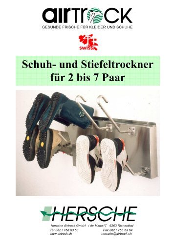 Schuh- und Stiefeltrockner für 2 bis 7 Paar - Hersche Airtrock