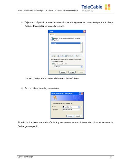 Configurar el cliente de correo Microsoft Outlook - Telecable