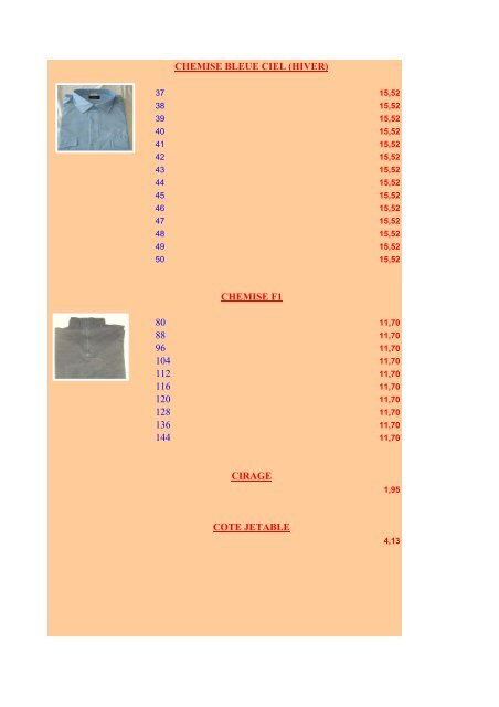 Catalogue Habillement - SDIS14