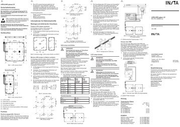 LEDLUX® plane LS Sicherheitshinweise ... - Insta Elektro GmbH