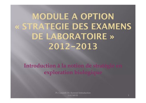 Introduction Ã  la notion de stratÃ©gie en exploration biologique