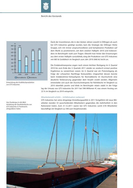 gESCHÃFtSBErICHt 2011 - Dillinger HÃ¼tte GTS