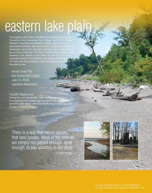 Lake Metroparks Ten-year Strategic Plan Executive Summary