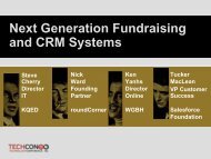 Next Generation Fundraising and CRM Systems - PBS