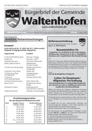 Bürgerbrief der Gemeinde - Waltenhofen