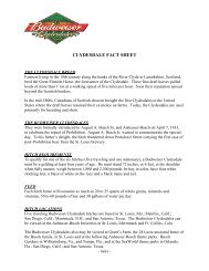CLYDESDALE FACT SHEET - Lake Metroparks