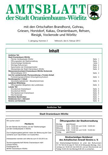 der stadt Oranienbaum-WÃƒÂ¶rlitz - WÃƒÂ¶rlitzer Winkel