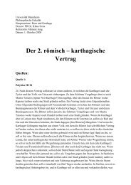 Der 2. rÃ¶misch â karthagische Vertrag Quellen - Klaus Geus