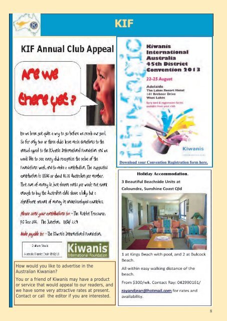 May/June 2013 Official Newsletter of : - Kiwanis