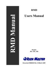 RMD Owners Manual - Rain Master Control Systems