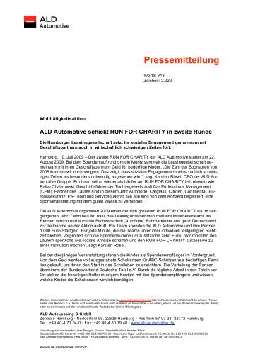 Pressemitteilung - bei der ALD Automotive