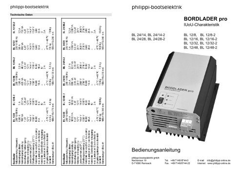 BORDLADER pro Bedienungsanleitung philippi ... - Philippi GmbH