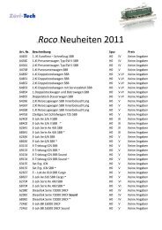 Neuheiten 2011 Roco - zuri-Tech