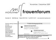 November / Dezember 2009 - MÃ¼nchner Frauenforum