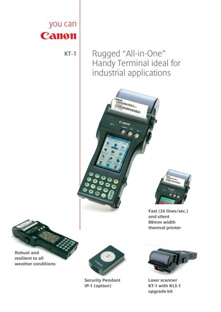 Kt 1 Datasheet Pdf 841 Kb Canon Europe