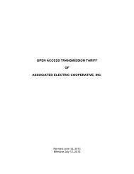 AECI Open Access Transmission Tariff Effective 7/12/2013