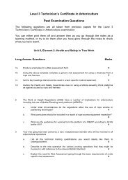 Level 3 Technician's Certificate in Arboriculture Past Examination ...