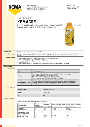 KEMACRYL - Kema.si