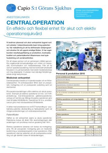 Verksamhetsblad Centraloperation.pdf - Capio S:t GÃ¶rans Sjukhus
