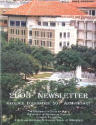 Geology Foundation 50th Anniversary - Jackson School of ...