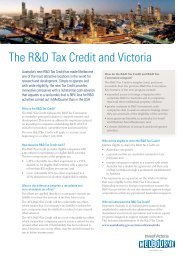 R&D Tax Credit - Invest Victoria