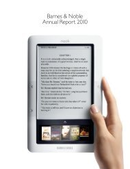 Barnes & Noble Annual Report 2010 - Barnes & Noble, Inc.