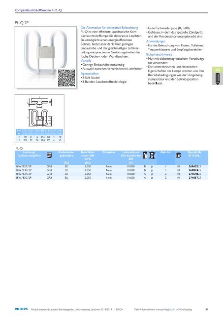 Produktübersicht Lampen, Vorschaltgeräte und Leuchten - Elevite