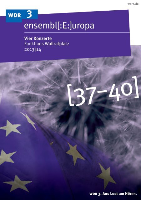 Programmheft Ensemble Europa (PDF-Download: 669,9 KB) - WDR 3