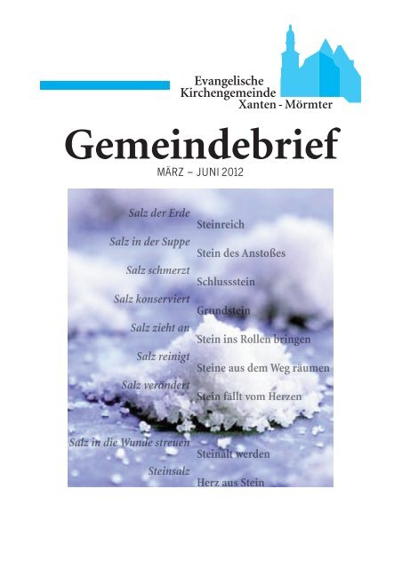 Gemeindebrief März - Juni 2012 - Evangelische Kirchengemeinde ...