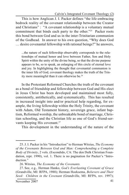 November 2007 - Protestant Reformed Churches in America