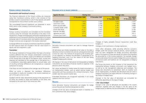 MICHELIN - 2008 ANNUAL REPORT