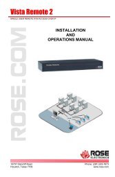 Manual (PDF) - Rose Electronics