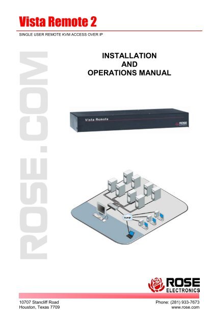 Manual (PDF) - Rose Electronics